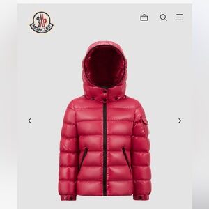 MONCLER hot pink puffer down jacket toddler girls winter coat size 4